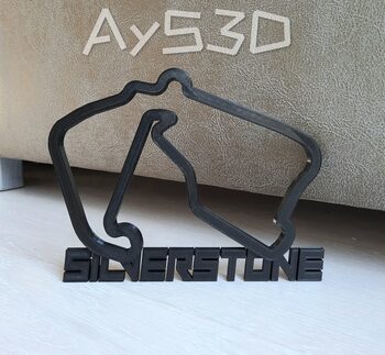 CIRCUITO SILVERSTONE decorativo de pared para zona gamer de Formula 1 F1 Moto GP