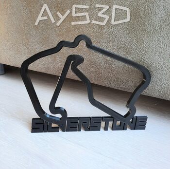 CIRCUITO SILVERSTONE decorativo de pared para zona gamer de Formula 1 F1 Moto GP