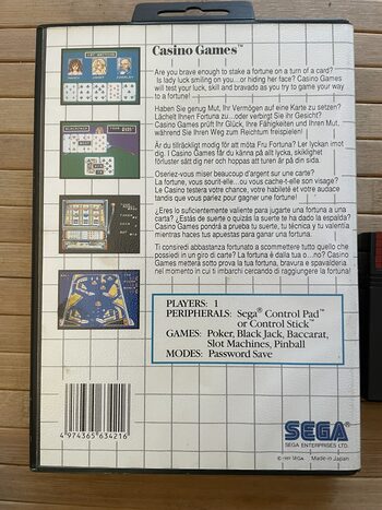 Buy Casino Games SEGA Master System