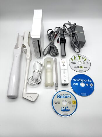 Nintendo Wii RVL-101 Žaidimų Konsolės Pilnas Baltas Rinkinys