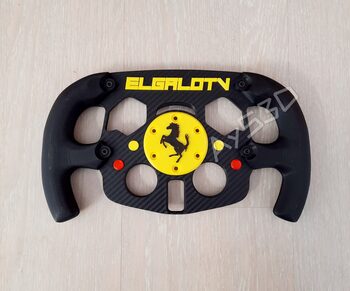 MOD F1 PERSONALIZADO con TU NOMBRE de FERRARI para Volante Logitech G29 G923 Ps 