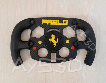 MOD F1 PERSONALIZADO con TU NOMBRE de FERRARI para Volante Logitech G29 G923 Ps 