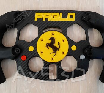 MOD F1 PERSONALIZADO con TU NOMBRE de FERRARI para Volante Logitech G29 G923 Ps 