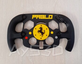 MOD F1 PERSONALIZADO con TU NOMBRE de FERRARI para Volante Logitech G29 G923 Ps 