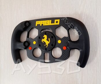 MOD F1 PERSONALIZADO con TU NOMBRE de FERRARI para Volante Logitech G29 G923 Ps 