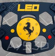 MOD F1 PERSONALIZADO con TU NOMBRE de FERRARI para Volante Logitech G29 G923 Ps 