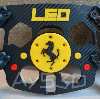 MOD F1 PERSONALIZADO con TU NOMBRE de FERRARI para Volante Logitech G29 G923 Ps 