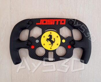 MOD F1 PERSONALIZADO con TU NOMBRE de FERRARI para Volante Logitech G29 G923 Ps 