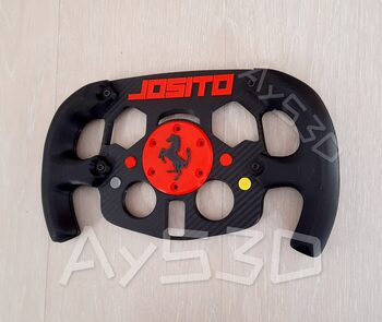 MOD F1 PERSONALIZADO con TU NOMBRE de FERRARI para Volante Logitech G29 G923 Ps 