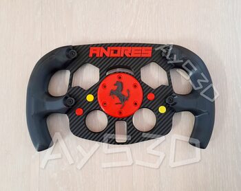 MOD F1 PERSONALIZADO con TU NOMBRE de FERRARI para Volante Logitech G29 G923 Ps 