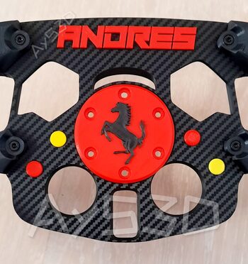 MOD F1 PERSONALIZADO con TU NOMBRE de FERRARI para Volante Logitech G29 G923 Ps 