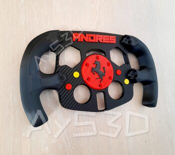 MOD F1 PERSONALIZADO con TU NOMBRE de FERRARI para Volante Logitech G29 G923 Ps 