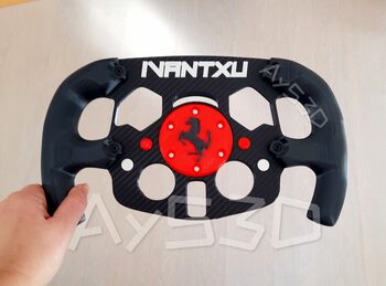 MOD F1 PERSONALIZADO con TU NOMBRE de FERRARI para Volante Logitech G29 G923 Ps 