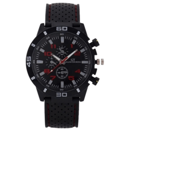 Reloj Para Hombre Deportivo Negro Con Rojo GT F1 for sale