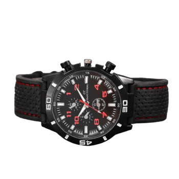 Redeem Reloj Para Hombre Deportivo Negro Con Rojo GT F1