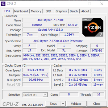 AMD Ryzen 7 3700X 3.6-4.4 GHz AM4 8-Core OEM/Tray CPU for sale