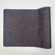 Extended Gaming Mousepad 90x40 cm - Abstract Black with Red and Purple Contours