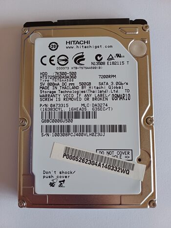 Hitachi Travelstar 7K500 500 GB HDD Storage