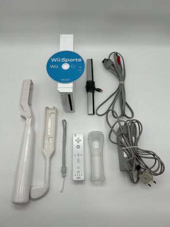 Nintendo Wii Žaidimų Konsolės Baltas Pilnas Rinkinys