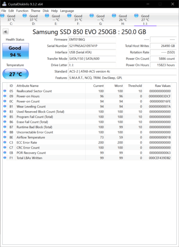 Samsung 850 EVO 250 GB SSD Storage