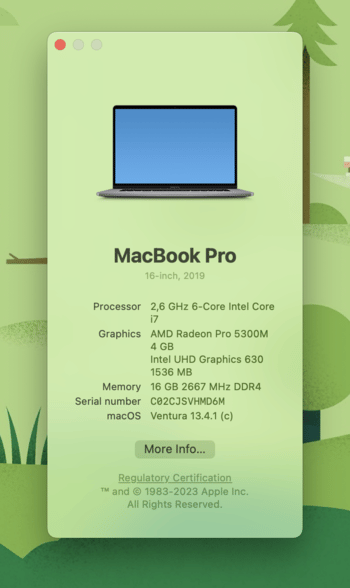 Apple MacBook Pro 16 (2019) Intel i7-9750H Intel Radeon Pro 5300M / 16GB DDR4 / 512GB NVME / 100 Wh / 339S00458 / Space grey