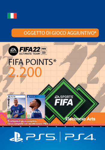 FIFA 22 - 2200 FUT Points (PS4/PS5) PSN Key ITALY