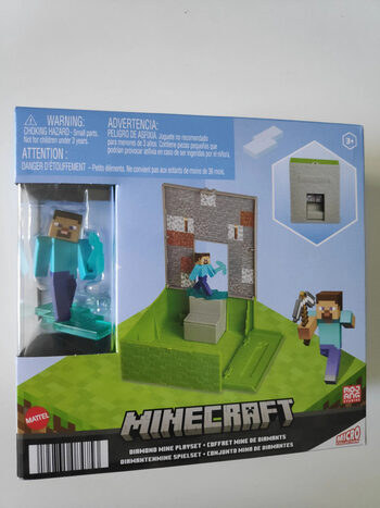 figura Minecraft diamond mine playset conjunto mina de diamantes Mattel nuevo