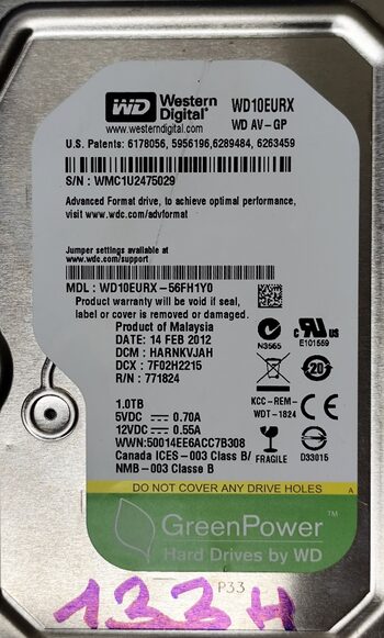 Western Digital WD Green 1 TB HDD Storage