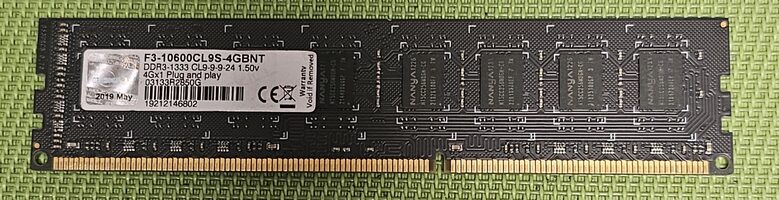 G.Skill Value Series 4 GB (1 x 4 GB) DDR3-1333 Green PC RAM