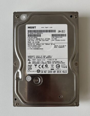 Hitachi 7K1000.C 500 GB HDD Storage