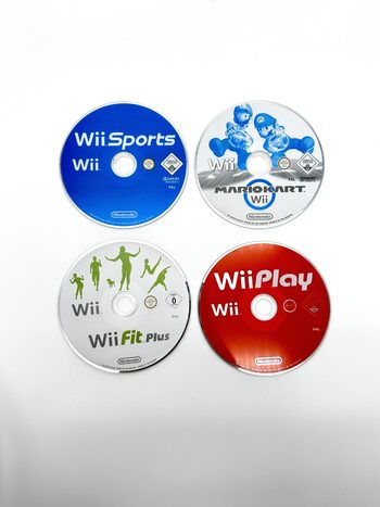 Nintendo Wii RVL-101 Žaidimų Konsolės Pilnas Baltas Rinkinys