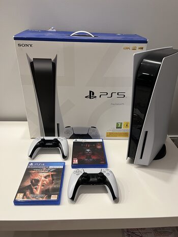 PlayStation 5 Disc + 2 žaidimai + Papildomas pultelis