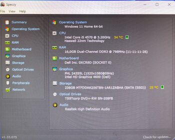 AIO viskas viename i5-4570/16gb ram/256 gb ssd/23" monitorius