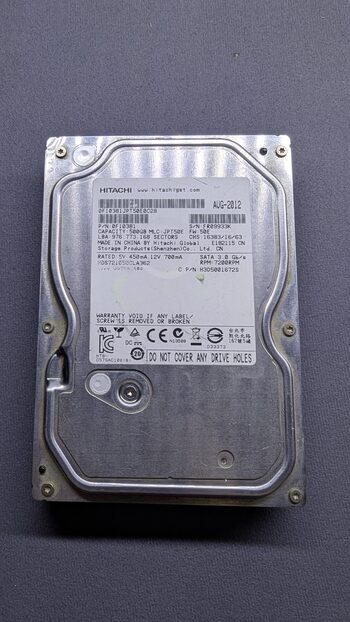 Hitachi 500 GB HDD Storage