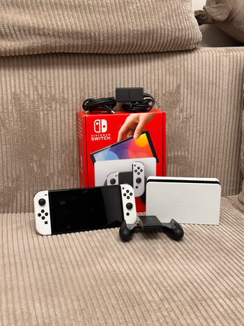 Nintendo Switch OLED White, 64GB + Garantija