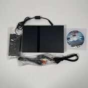 PlayStation 2 Slimline, Black + Cables and a Game