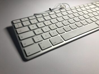 Apple A1243 Genuine Slim USB Wired Keyboard with Numeric Keypad and 2 USB ports for sale