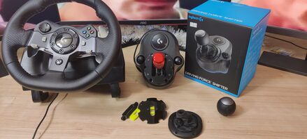 Žaidimų vairas Logitech G920 +Shifter+3DRap shifter mod (H pattern + sequential)