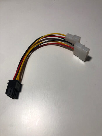 molex to 6 pin GPU adapteris