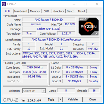 Get AMD Ryzen 7 5800X3D 3.4-4.5 GHz AM4 8-Core CPU