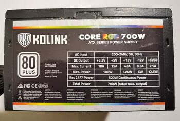 KOLINK CORE RGB PSU - 700W - 80 PLUS-4x8 GPU PIN