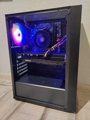 Galingas Biudžetinis Kompiuteris Ryzen 5 2600 + RX 5600 XT 16GB RAM NVME + HDD