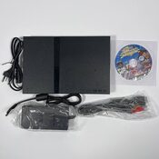 PlayStation 2 Slimline, Black + Cables and a Game