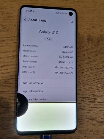 Samsung Galaxy S10 128GB Prism Black for sale