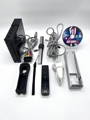 Nintendo Wii RVL-001 Žaidimų Konsolės Pilnas Juodas Rinkinys