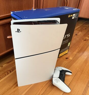 Get Playstation 5 Slim Digital Edition, Black & White, 1TB