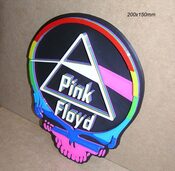 Pink Floyd grupo rockero, cartel, Letrero. Rotulo, Impresion3d