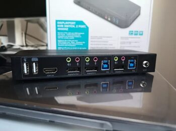 Conmutador KVM Profesional 2 puertos, 4k y usb 3.0 DIGITUS