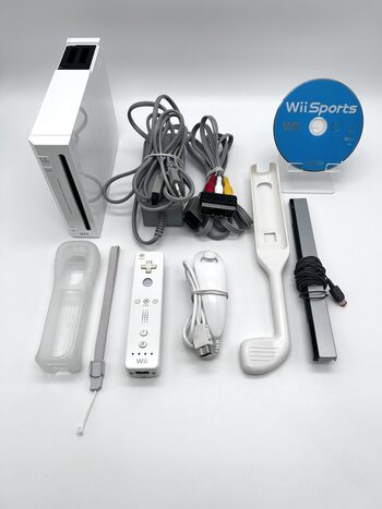 Nintendo Wii RVL-001 Žaidimų Konsolės Pilnas Baltas Rinkinys