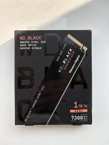 WD_BLACK SN850X NVMe SSD 1TB Internal SSD (Gaming Memory, PCIe Gen4 Technology, Read 7300MB/s, Write 6300MB/s) Black